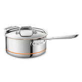 All-Clad Copper Core 3-qt saucepan side view highlighting sauce-ready size and heat control