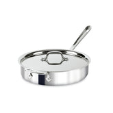 All-Clad D3 3-Quart Saute Pan with lid for even heating.