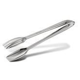 All-Clad serving tongs with wide ends grip bulky foods securely for easy flipping.