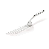 All-Clad slotted turner with slotted head for draining grease while flipping