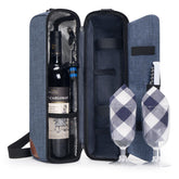 ALLCAMP wine bag blue exterior showcasing portable picnic-ready design