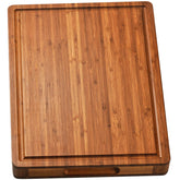 Allsum bamboo cutting board top view, durable for precise chopping