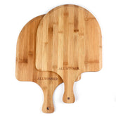 ALLWINNER Pizza Peel 12 Inch close-up shows durable bamboo for long-lasting pizza prep