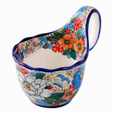 ALMA wildflower waltz soup bowl with large handle for easy grip during meals