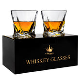 Almagic crystal whiskey glasses 11oz two-pack for clear, clinking pours.