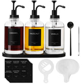 ALPIRIRAL syrup dispenser glass bottle with pump for precise coffee pours