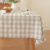 Alsoo checkered tablecloth beige and white buffalo plaid for versatile dining setups