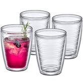 Amazing Abby Alaska 16-ounce insulated tumbler set with clear double-wall design keeps drinks cold.