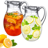 Amazing Abby Bubbly 2-Pack Pitcher front view, crystal-clear acrylic, great for daily entertaining.