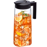 Amazing Abby Slim Tritan Pitcher 64oz with a clear body for fridge-ready storage.