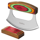 AmHoo pizza cutter with 6.5-inch rocker blade for precise pizza slicing.