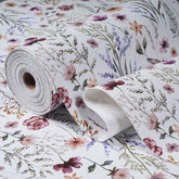 Amiitay floral shelf liner with non-slip texture keeps items secure in cabinets.