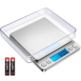 AMIR digital kitchen scale front view shows compact size for easy storage.