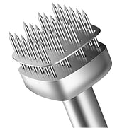 AMPSEVEN meat tenderizer needle closeup highlights rustproof 304 stainless steel for lasting durability.