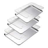 Amrules baking sheets with three sizes set for versatile oven use and even baking