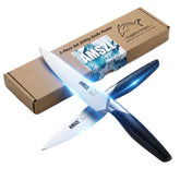 AMSZL paring knife set of 2 on cutting board for precise peeling and slicing