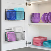 AMZABBY XL lid organizer mounted on cabinet door for easy lid access