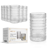 Amzcku Vintage Highball Glass Set 6 front view, ideal for water and cocktails.