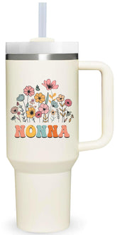 AMZUShome 40 oz tumbler with handle—easy grip for daily use.