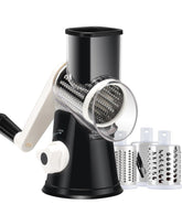 ANCEVSK cheese grater hand crank full device in black for safe shredding.