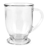 Anchor Hocking Cafe Crystal mug 16 oz with elegant curved handle for daily coffee