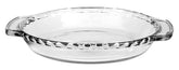 Anchor Hocking Oven Basics 9.5-inch deep pie plate in clear glass, ideal for even baking.