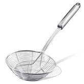Anaeat stainless steel spider strainer, 7-inch for quick pasta draining.