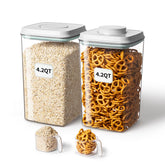 Ankou airtight food container with pop lid for easy one-handed access.
