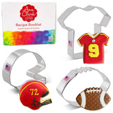 Ann Clark football cookie cutters set close-up of football shape for game-day treats.