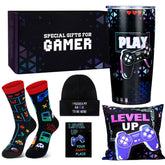 ANOTION 20oz insulated tumbler with vibrant gaming print for on-the-go refreshment.