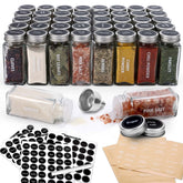 Antimbee spice jars with square design for organized spice racks and easy access.