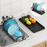 ANTOPY sink dish drying rack in expandable over-sink mode saves counter space