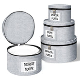 Anycosy china storage containers 4-piece set protects porcelain during moves.