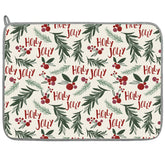 AnyDesign Christmas drying mat with holly berries pattern soaks spills quickly