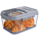 ANYPROLUS bread box with airtight flip-top lid keeps bread fresh on the counter.