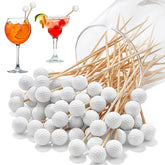 Aodaer golf toothpicks with white balls for elegant food presentation