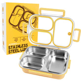 AOEDEO stainless steel lunch box with three compartments for balanced portions.