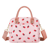 Aomeskoitoy pink strawberry lunch bag ideal for daily office lunches.