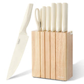 Aomiesen premium 8-piece knife set with block, organized and space-saving for a busy kitchen.