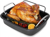 AOTASO nonstick roasting pan with rack showing large 17x13 inch surface for large roasts