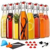 AOZITA 16oz swing-top bottle closeup with a secure, leak-proof cap.