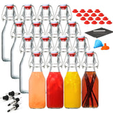 AOZITA 16-pack swing-top bottles with airtight caps for fermentation and storage.