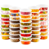 AOZITA 36-set deli containers with lids for meal prep and easy storage.