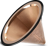 Apace Living wide metal-base coffee dripper for stable pour over brewing