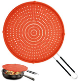 Apidgrowth splatter screen for frying pan keeps oil contained during cooking.