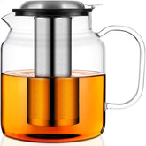 Aquach 68oz glass teapot with removable infusion for smooth loose-leaf brewing.