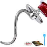 Arcbt premium 316-ss spiral dough hook for KitchenAid ensures smooth kneading and durability