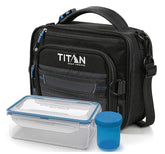 Arctic Zone Titan Deep Freeze lunch bag front view, versatile for school or office meals.