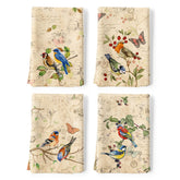 Arquiel Retro Birds tea towel pattern adds charm to kitchen decor.