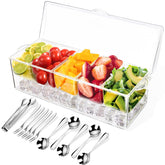 ARSTPEOE condiment tray on ice keeps items cool for guests